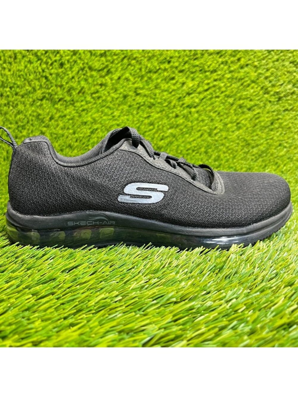 Skechers Skech-Air Element Cinema‎ Womens Size 7.5 Black Running Shoes Sneakers